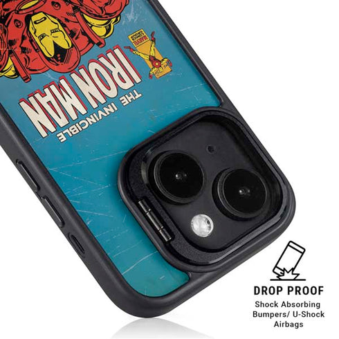 Marvel Classic Comics The Invincible Iron Man iPhone 14 Kickstand Case